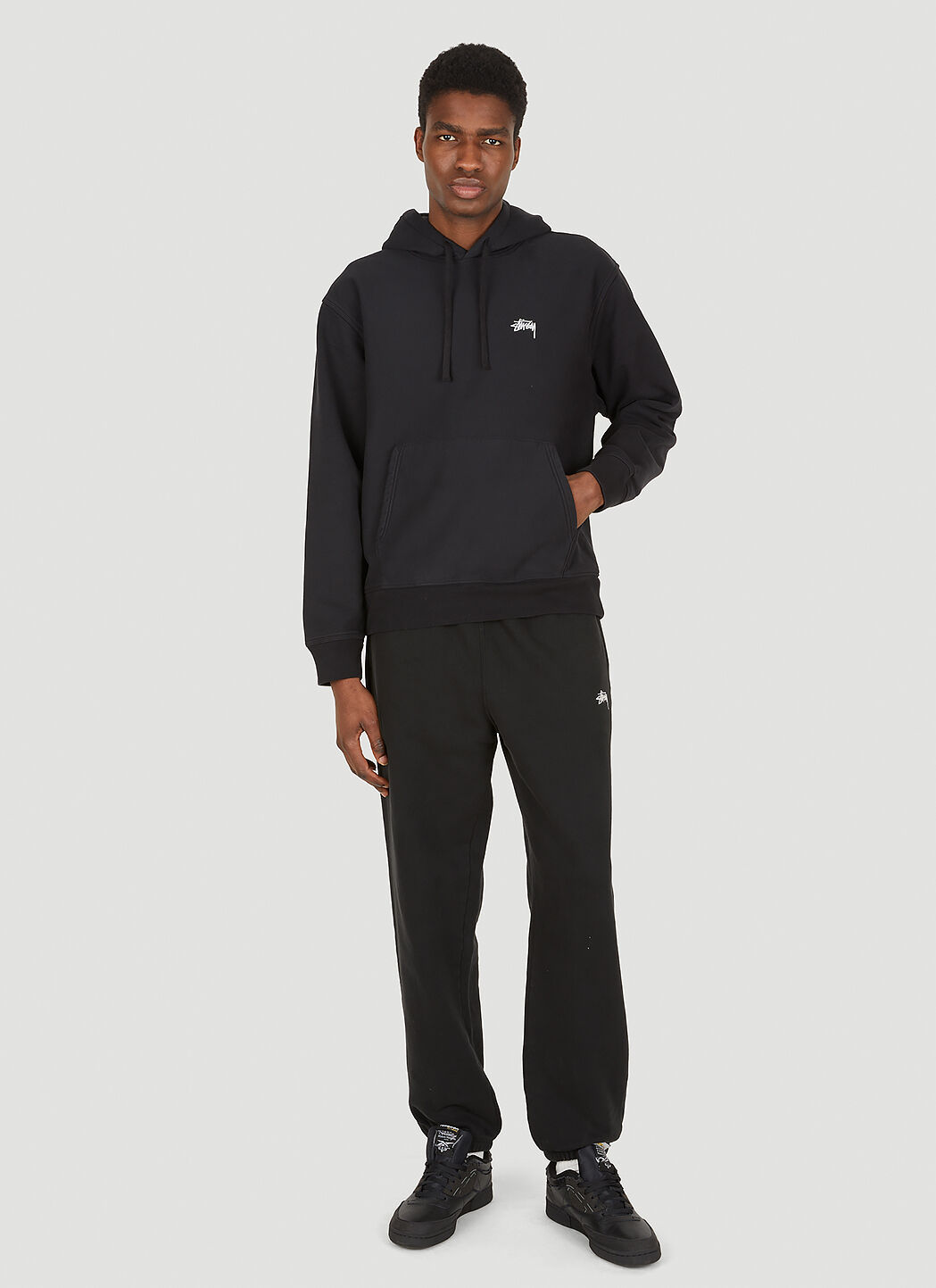 Stussy Stock Logo Track Pants in Black LN CC