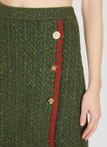 Gucci Cable Knit Skirt Green guc0251038