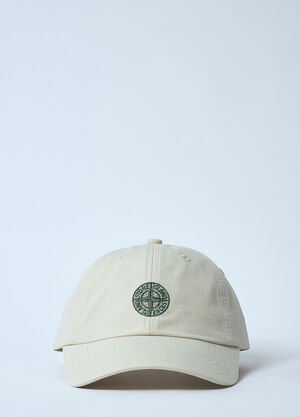 Stone Island Logo Motif Baseball Cap Beige sto0160055