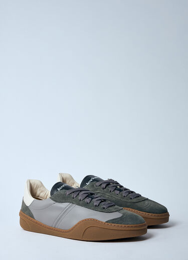 Acne Studios Leather Low-Top Sneakers Grey acn0159026