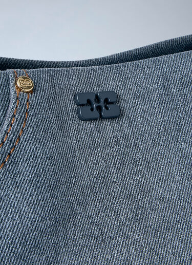 GANNI Bou Small Denim Handbag Blue gan0263045