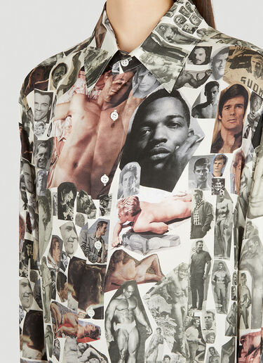 Honey Fucking Dijon x Tom of Finland 图案印花衬衫 白 hdj0350022