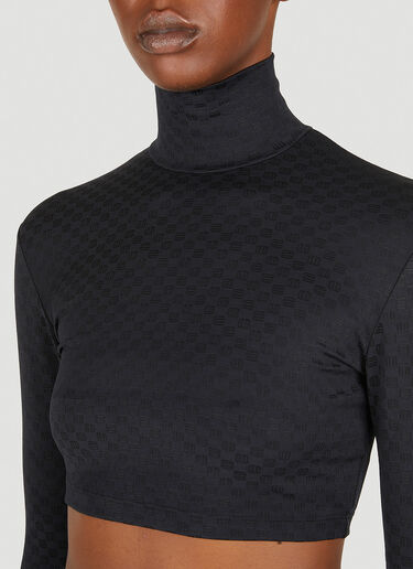 Ambush Roll Neck Cropped Top Black amb0250003