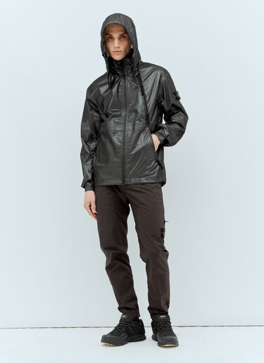 Stone Island Glossy Zip-Up Jacket Grey sto0156108