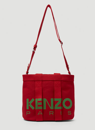 Kenzo Logo Print Small Tote Bag Red knz0250049