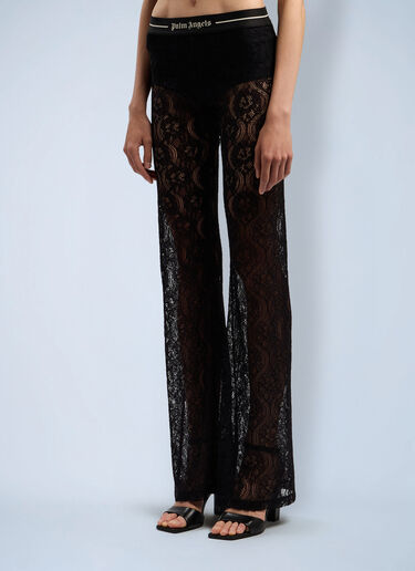 Classic Logo Lace Pants Palm Angels Classic Logo Lace Pants Black pma0262078