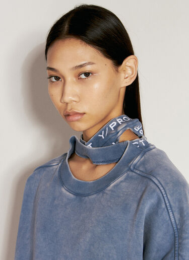 Y/Project Triple Collar Sweatshirt Blue ypr0255021