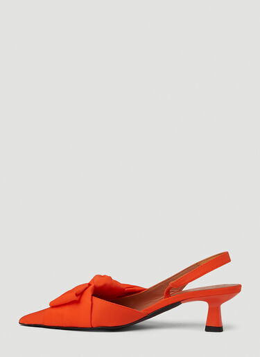 GANNI Soft Bow Kitten Heels Orange gan0251035