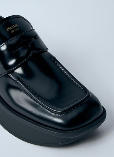 Prada Equal Brushed Leather Loafers Black pra0260029