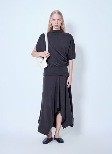 Lemaire Twisted Dress Dark Grey lem0266009