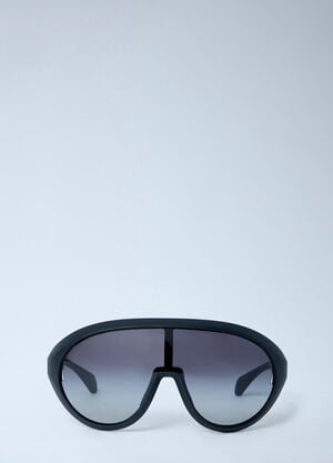 Moncler + Rick Owens Visor Shield Sunglasses Black mcs0363025