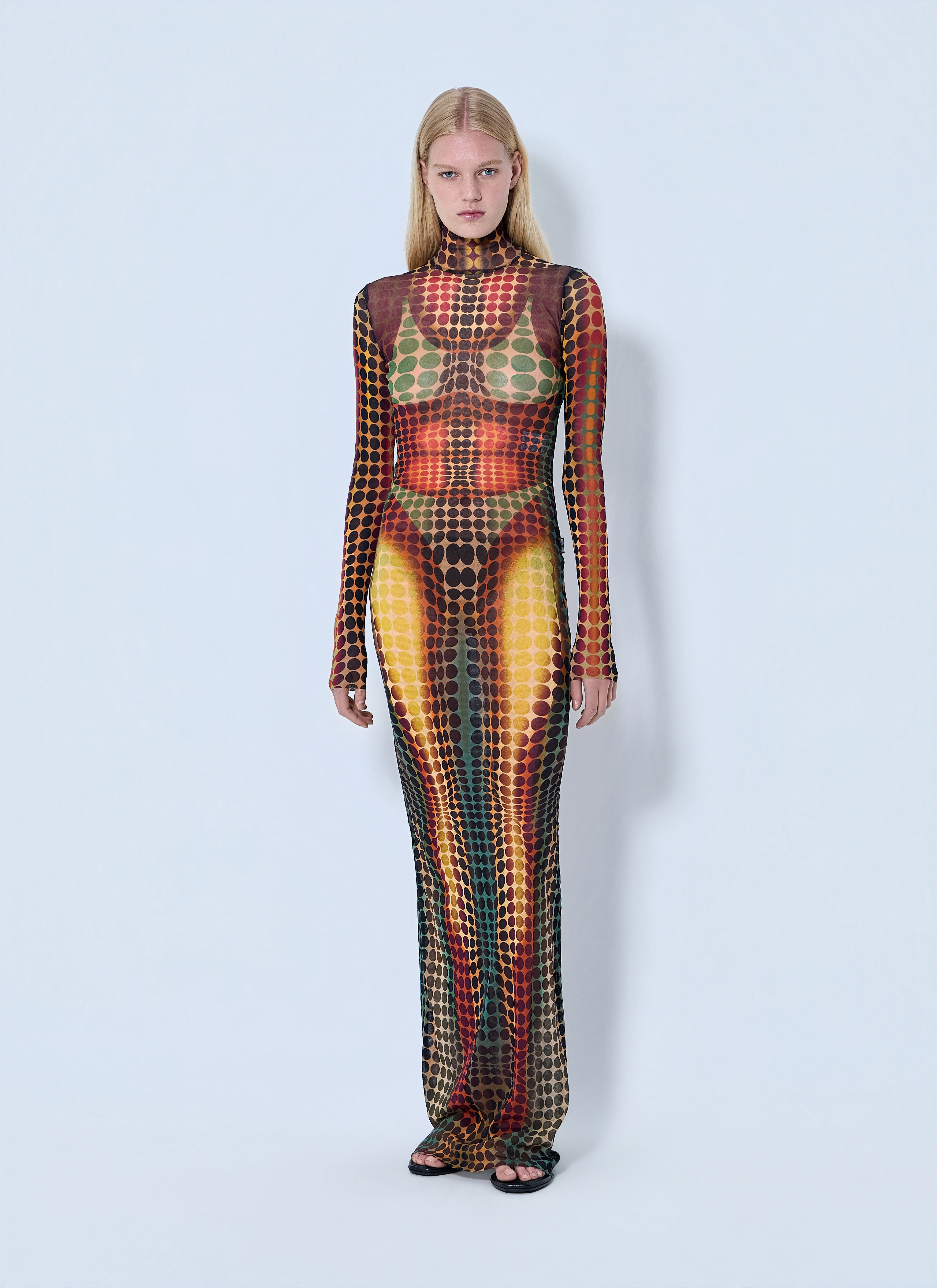 Jean Paul Gaultier Women's' Re-Edition Long Dress High Neck in