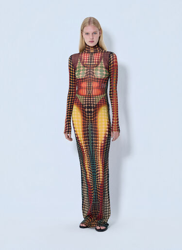 Jean Paul Gaultier Re-Edition Long Dress High Neck Brown jpg0264014