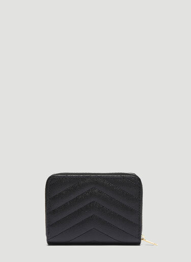 Saint Laurent Compact Zip-Around Wallet Black sla0233060