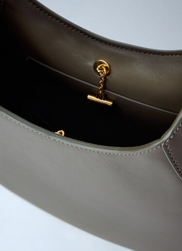 LN-CC® - Khaite: Small Joan Leather Hobo Bag - Khaki Khaite Small Joan Leather Hobo Bag Khaki kha0265023