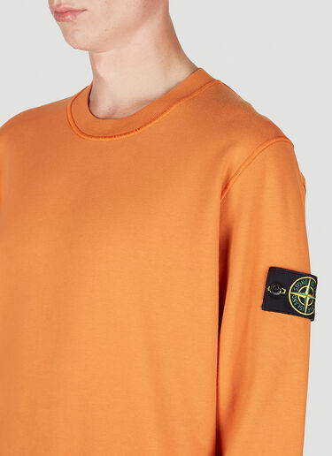 Stone Island 컴퍼스 패치 스웨트셔츠 오렌지 sto0152064