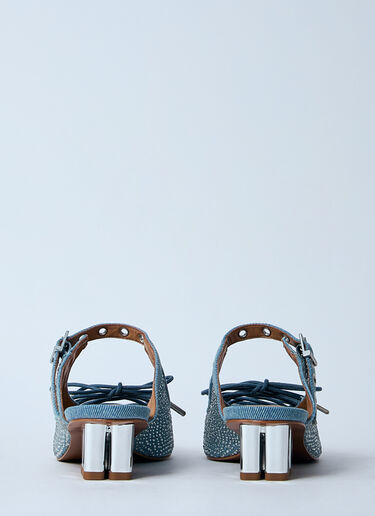 GANNI Embellished Denim Mules Blue gan0260020