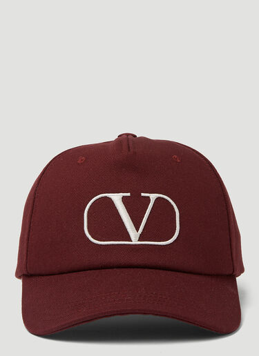 Valentino Logo Baseball Hat Red val0149053