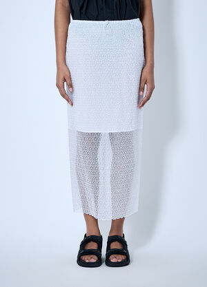 Cecilie Bahnsen Cbdonna Skirt Windflower Emb White cec0264006