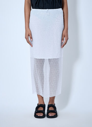 Cecilie Bahnsen Cbdonna Skirt Windflower Emb White cec0264006