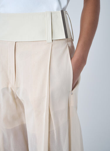 Sportmax High Waist Wide-Leg Trousers Beige spx0264063