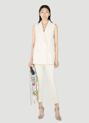 Pallida Double Breasted Sleeveless Blazer Max Mara Pallida Double Breasted Sleeveless Blazer White max0251011