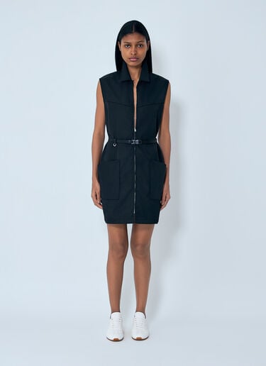 Prada Re-Nylon Belted Mini Dress Black pra0264001