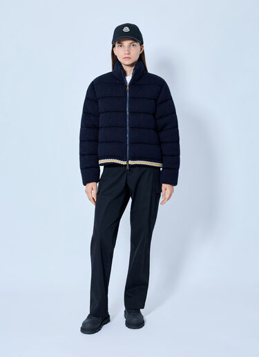 LN-CC® - Moncler: Padded High-Neck Jacket - Navy Moncler Padded High-Neck Jacket Navy mon0265104
