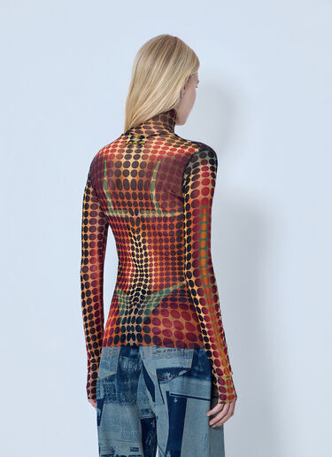 Jean Paul Gaultier Re-Edition The Brown Dots Mesh Top Brown jpg0264013