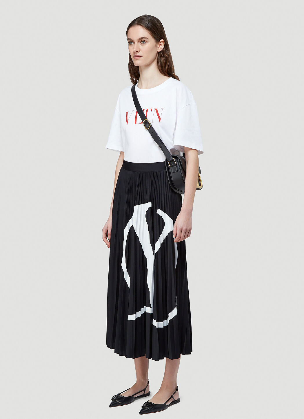 Valentino logo skirt discount