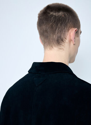 Prada Suede Jacket Black pra0159034