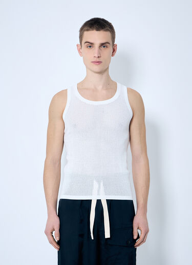 Dries Van Noten Merit Knit Tank Top White dvn0160019