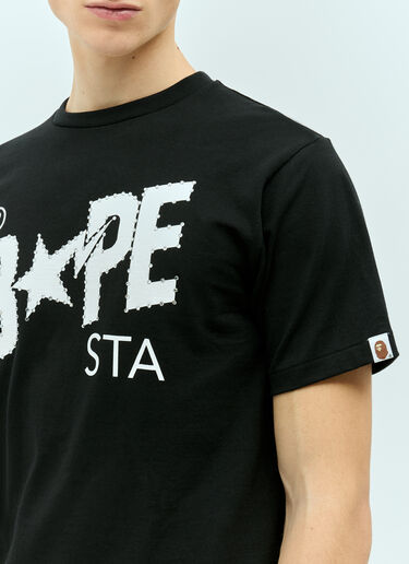 A BATHING APE® 水晶 BAPE 徽标 T 恤 黑色 aba0154022