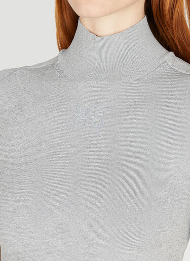 Alexander Wang Logo Cropped Top Grey awg0252012