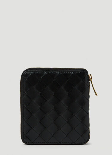 Bottega Veneta Intrecciato Zip Wallet Black bov0247131