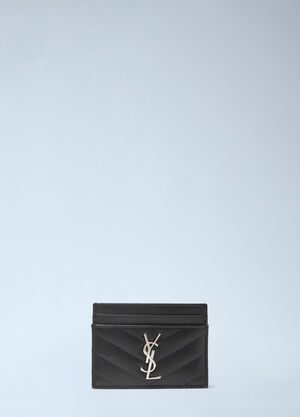 Saint Laurent Cassandre Matelassé Cardholder Black sla0232049