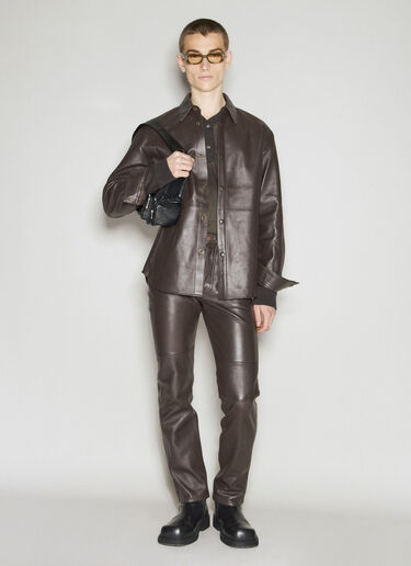 Honey Fucking Dijon x Acne Studios Leather Pants Brown hdj0154006