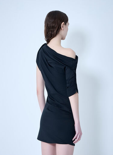 Jacquemus La Mini Robe Drapeado Mini Dress Black jac0264020