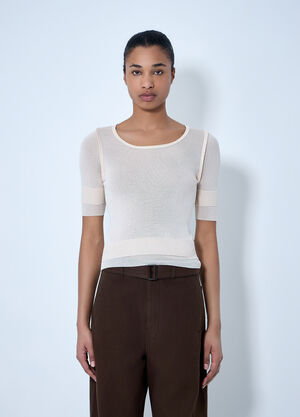 Lemaire Sheer Knit Top Beige lem0264013
