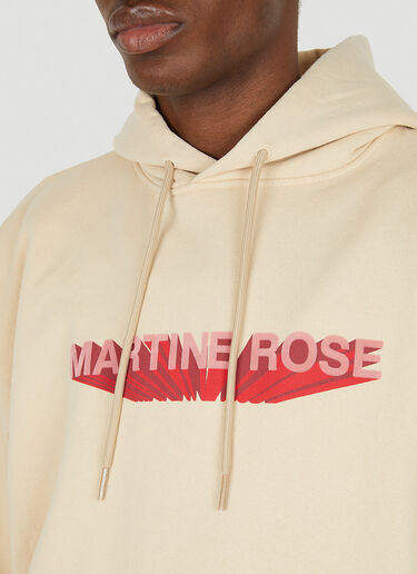 Martine Rose 3D Logo Hooded Sweatshirt Beige mtr0147016