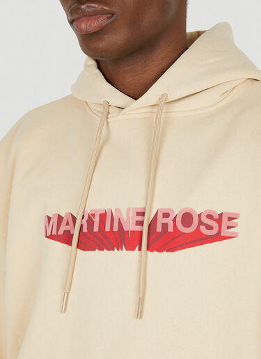 Martine Rose 3D ロゴ フード付きスウェットシャツ ベージュ mtr0147016