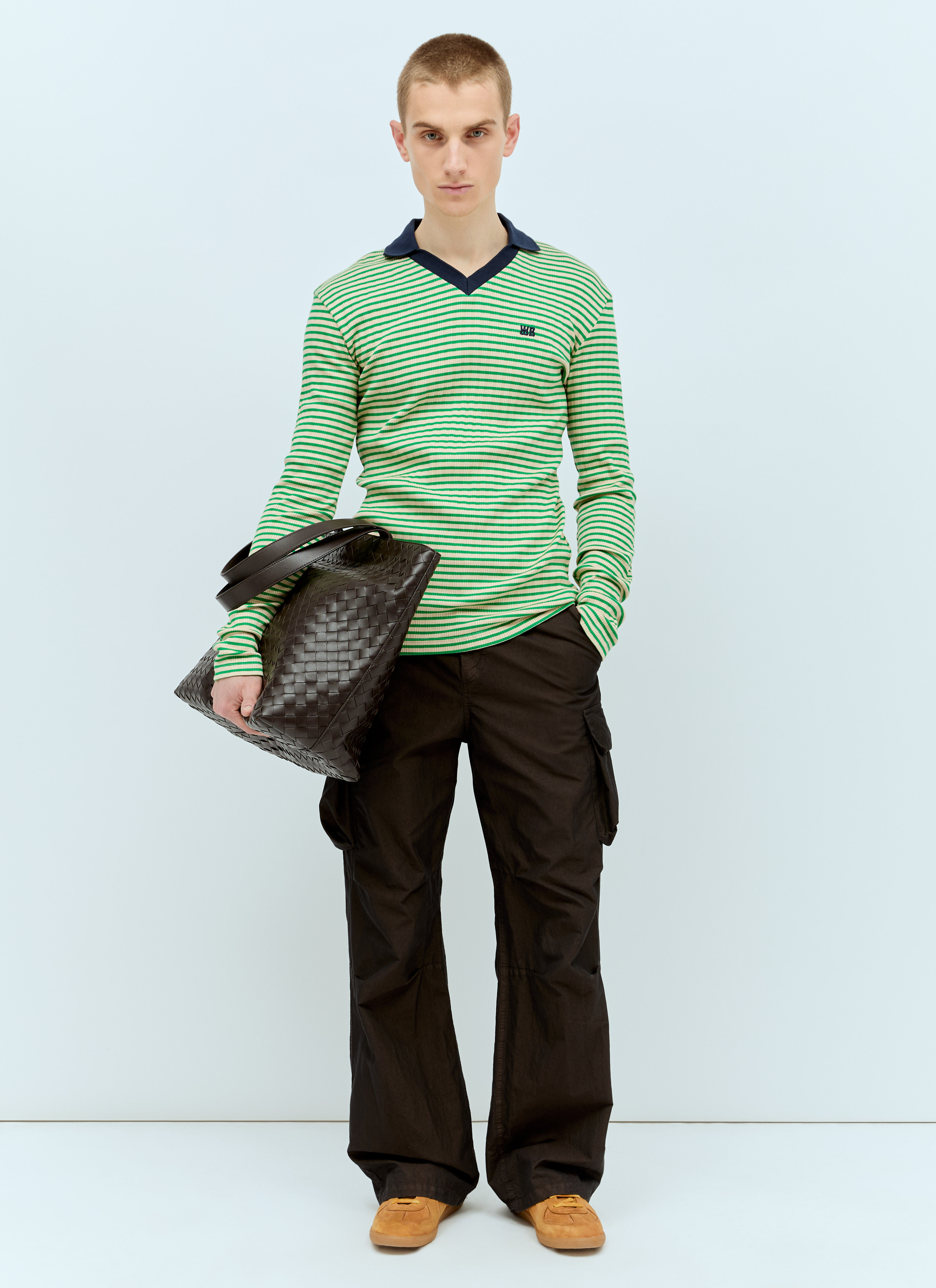 Wales Bonner Sonic Polo Shirt en Green pour homme | LN-CC®