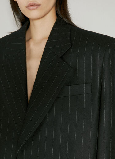 Oversized Pinstripe Wool Blazer Saint Laurent Oversized Pinstripe Wool Blazer Black sla0254011