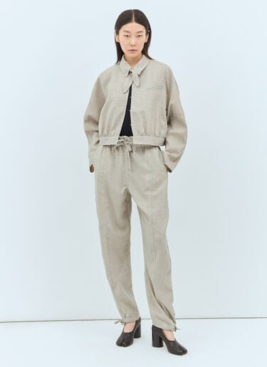 정장 크롭 재킷  GANNI 정장 크롭 재킷  베이지 gan0257001