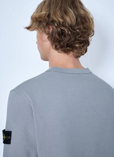 LN-CC® - Stone Island: Crewneck Sweatshirt with Sleeve Logo Patch - Grey Stone Island Crewneck Sweatshirt with Sleeve Logo Patch Grey sto0165017