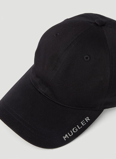 Mugler 로고 장식 베이스볼 캡 Black mug0351004
