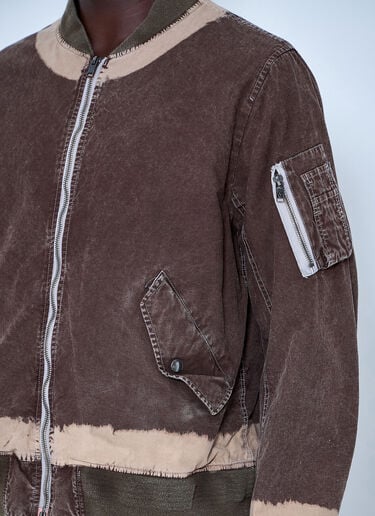 NOMARHYTHM TEXTILE Hand Dye Flight Jacket Brown nom0164001