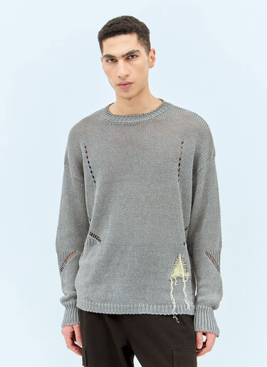 Hemp And Cotton Sweater ROA Hemp And Cotton Sweater Grey roa0156011