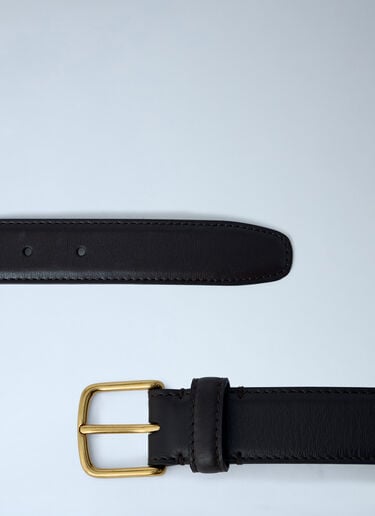 The Row Leather Belt Brown row0363016