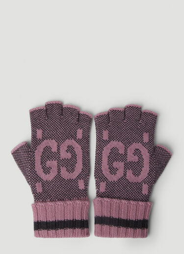 Gucci GG 자카드 손가락 없는 장갑 Pink guc0251149